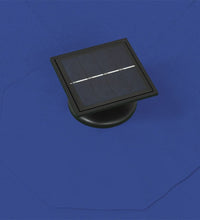 Sonnenschirm Wandmontage mit LEDs Metallmast 300 cm Blau