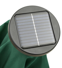 Sonnenschirm mit LED-Leuchten Grün 200x211 cm Aluminium