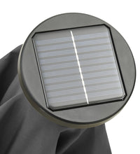 Sonnenschirm mit LED-Leuchten Anthrazit 200x211 cm Aluminium