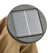 Sonnenschirm mit LED-Leuchten Taupe 200x211cm Aluminium