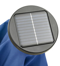 Sonnenschirm mit LED-Leuchten Azurblau 200x211cm Aluminium
