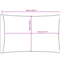 Sonnensegel Oxford-Gewebe Rechteckig 3x6 m Anthrazit