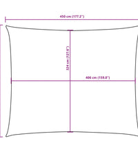 Sonnensegel Oxford-Gewebe Rechteckig 3,5x4,5 m Anthrazit