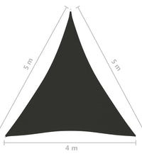 Sonnensegel Oxford-Gewebe Dreieckig 4x5x5 m Anthrazit