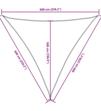 Sonnensegel Oxford-Gewebe Dreieckig 6x6x6 m Anthrazit