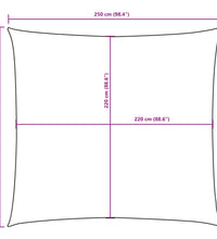 Sonnensegel Oxford-Gewebe Quadratisch 2,5x2,5 m Cremeweiß