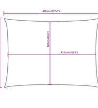 Sonnensegel Oxford-Gewebe Rechteckig 2,5x4,5 m Creme