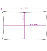 Sonnensegel Oxford-Gewebe Rechteckig 5x8 m Creme