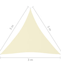 Sonnensegel Oxford-Gewebe Dreieckig 3x3x3 m Creme