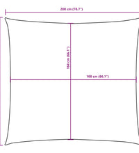 Sonnensegel Oxford-Gewebe Quadratisch 2x2 m Weiß