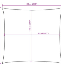 Sonnensegel Oxford-Gewebe Quadratisch 6x6 m Weiß