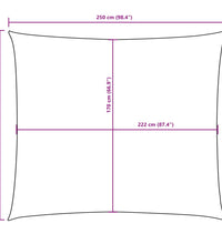 Sonnensegel Oxford-Gewebe Rechteckig 2x2,5 m Weiß