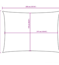 Sonnensegel Oxford-Gewebe Rechteckig 2x3,5 m Weiß