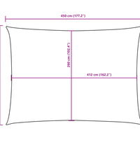 Sonnensegel Oxford-Gewebe Rechteckig 3x4,5 m Weiß