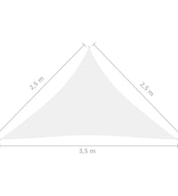 Sonnensegel Oxford-Gewebe Dreieckig 2,5x2,5x3,5 m Weiß