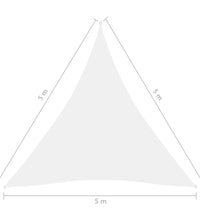 Sonnensegel Oxford-Gewebe Dreieckig 5x5x5 m Weiß