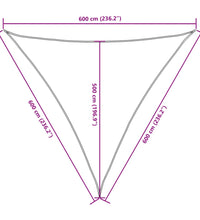 Sonnensegel Oxford-Gewebe Dreieckig 6x6x6 m Weiß