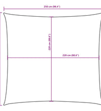 Sonnensegel Oxford-Gewebe Quadratisch 2,5x2,5 m Terrakottarot