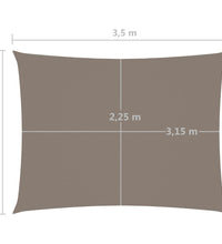 Sonnensegel Oxford-Gewebe Rechteckig 2,5x3,5 m Taupe