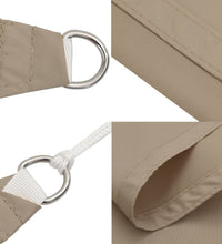 Sonnensegel Oxford-Gewebe Rechteckig 2,5x5 m Taupe