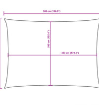 Sonnensegel Oxford-Gewebe Rechteckig 3x5 m Taupe