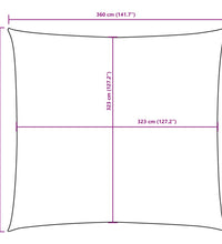 Sonnensegel Oxford-Gewebe Quadratisch 3,6x3,6 m Dunkelgrün