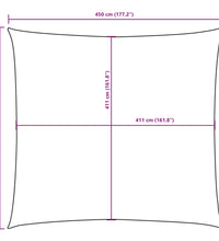 Sonnensegel Oxford-Gewebe Quadratisch 4,5x4,5 m Dunkelgrün