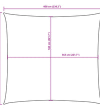 Sonnensegel Oxford-Gewebe Quadratisch 6x6 m Dunkelgrün