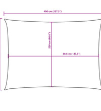 Sonnensegel Oxford-Gewebe Rechteckig 2,5x4 m Schwarz