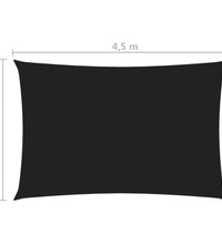 Sonnensegel Oxford-Gewebe Rechteckig 2,5x4,5 m Schwarz