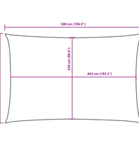 Sonnensegel Oxford-Gewebe Rechteckig 2,5x5 m Schwarz