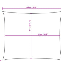 Sonnensegel Oxford-Gewebe Rechteckig 3x4 m Schwarz