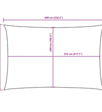 Sonnensegel Oxford-Gewebe Rechteckig 3x6 m Schwarz