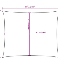 Sonnensegel Oxford-Gewebe Rechteckig 4x5 m Schwarz