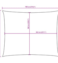 Sonnensegel Oxford-Gewebe Rechteckig 6x7 m Schwarz