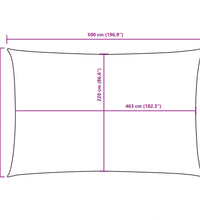 Sonnensegel Oxford-Gewebe Rechteckig 2,5x5 m Braun