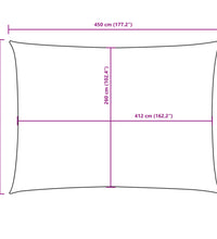 Sonnensegel Oxford-Gewebe Rechteckig 3x4,5 m Braun