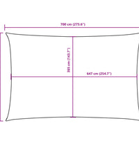 Sonnensegel Oxford-Gewebe Rechteckig 4x7 m Braun