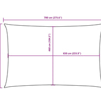 Sonnensegel Oxford-Gewebe Rechteckig 5x7 m Braun