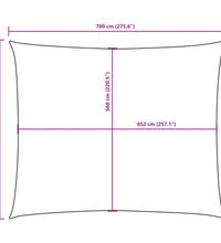 Sonnensegel Oxford-Gewebe Rechteckig 6x7 m Braun