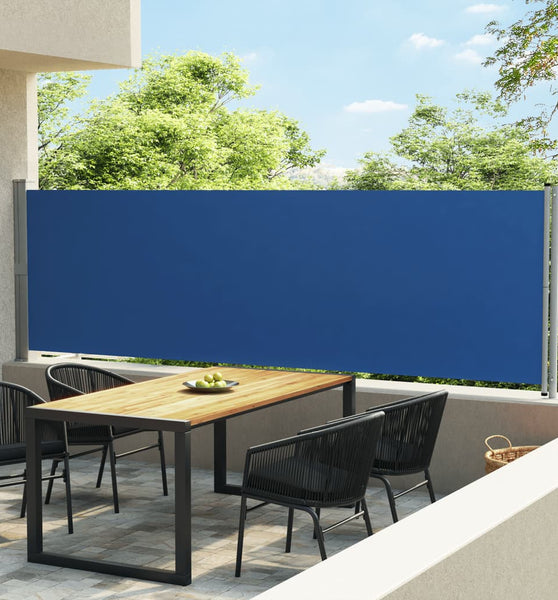 Seitenmarkise Ausziehbar 140x600 cm Blau