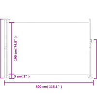 Seitenmarkise Ausziehbar 200x300 cm Braun