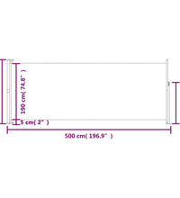 Seitenmarkise Ausziehbar 200x500 cm Grau