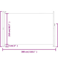 Seitenmarkise Ausziehbar 220x300 cm Creme