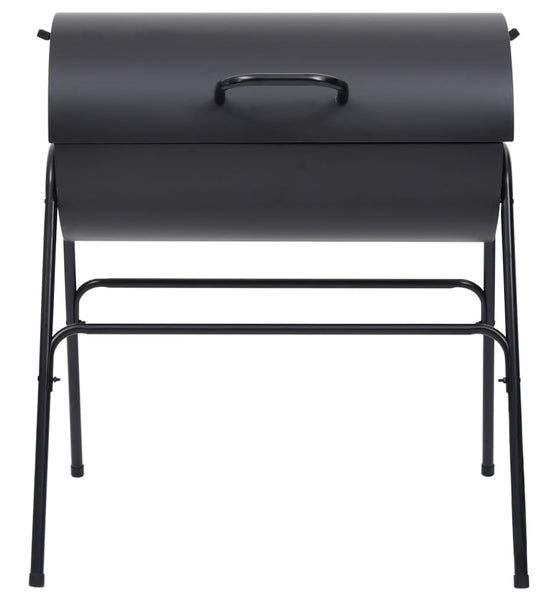 Grill mit 2 Grillrosten Schwarz 80x95x90 cm Stahl