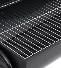 Grill mit 2 Grillrosten Schwarz 80x95x90 cm Stahl