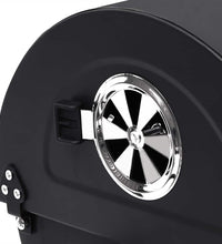 Grillwagen mit Rädern und Ablagen Schwarz Stahl 115x85x95 cm