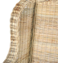 Sessel mit Kissen Natur-Rattan und Leinen