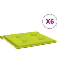 Gartenstuhl-Kissen 6 Stk. Knallgrün 40x40x3 cm Oxford-Gewebe