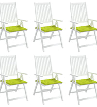 Gartenstuhl-Kissen 6 Stk. Knallgrün 40x40x3 cm Oxford-Gewebe